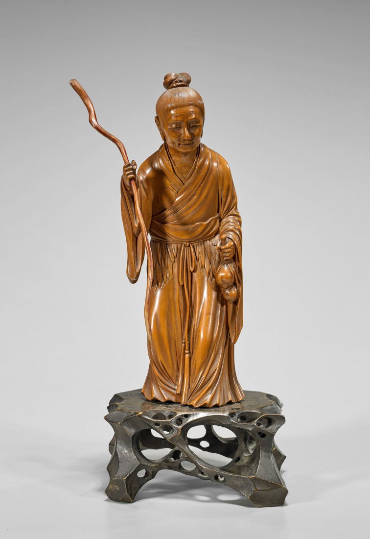 Antique Japanese Carved Wood Figure (1 of 1)