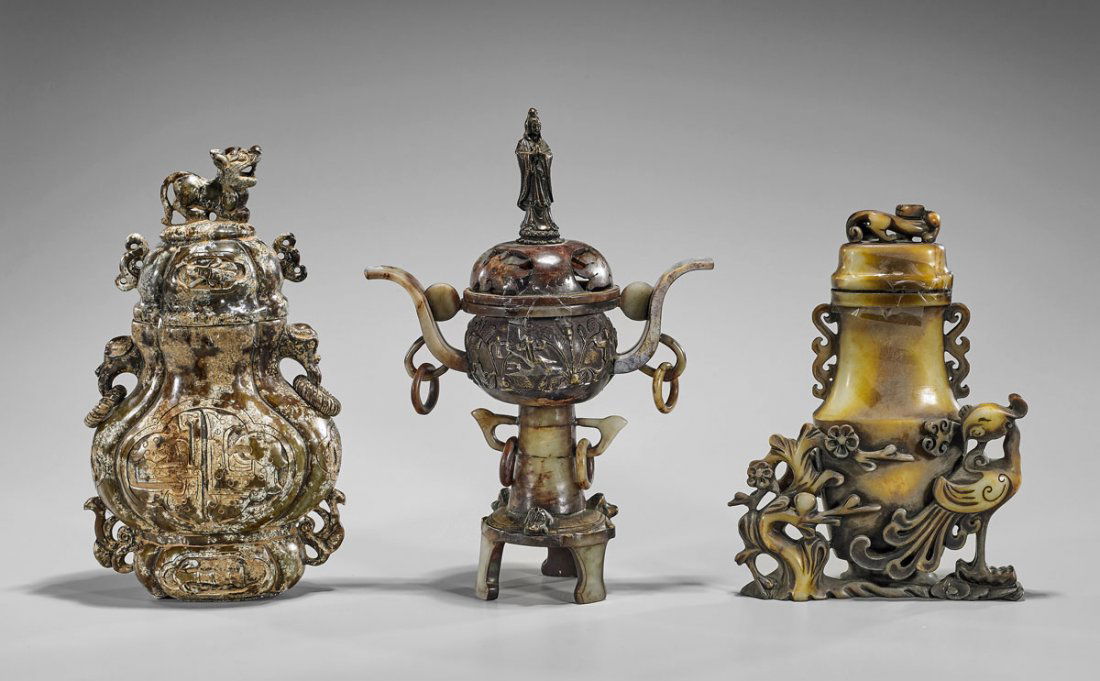 Three Archaistic Chinese Covered Vessels (1 of 1)