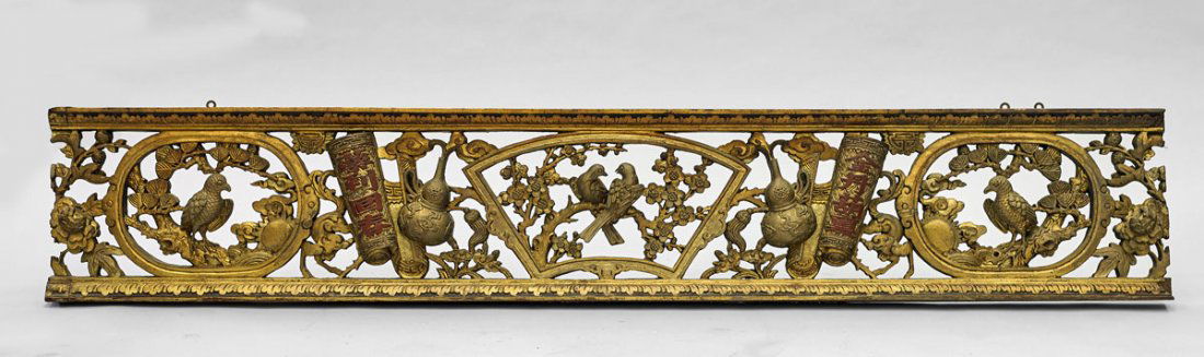 Large Antique Chinese Gilt Wood Panel (1 of 1)