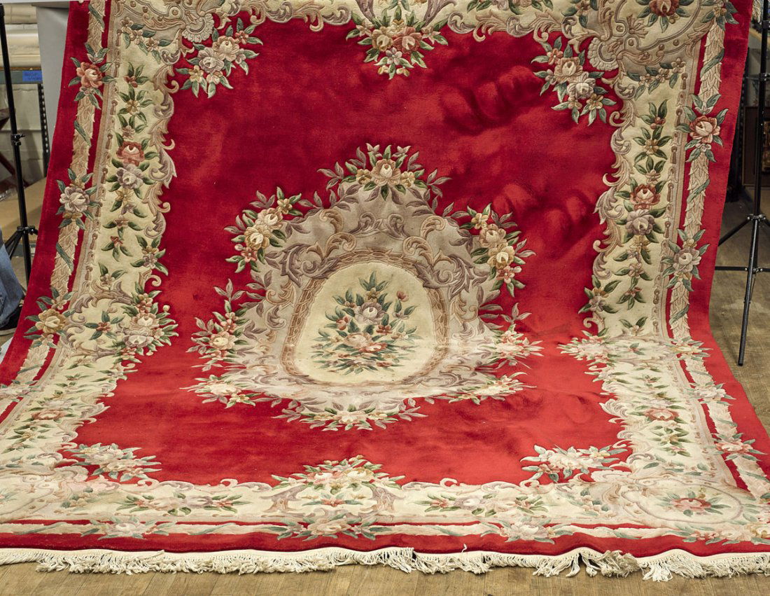 Large Chinese Sculpted Wool Rug (1 of 1)