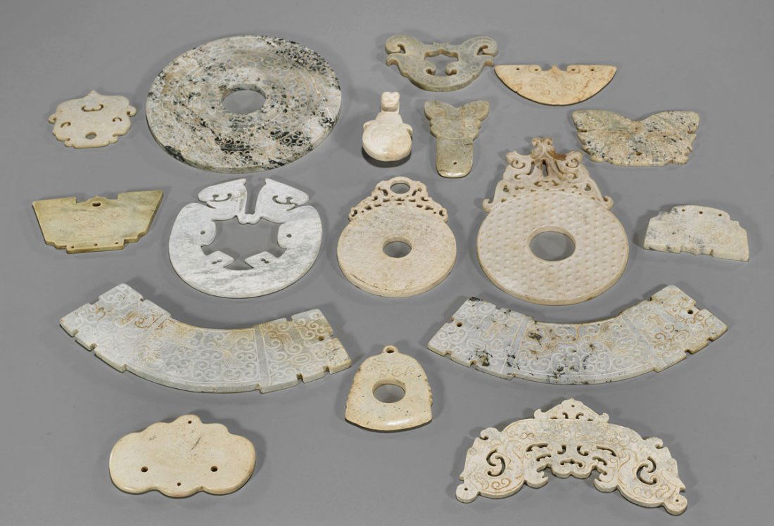 Group 17 Archaistic Chinese Hardstones (1 of 1)