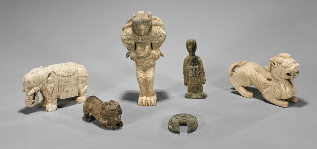Six Archaistic Chinese Carvings (1 of 1)