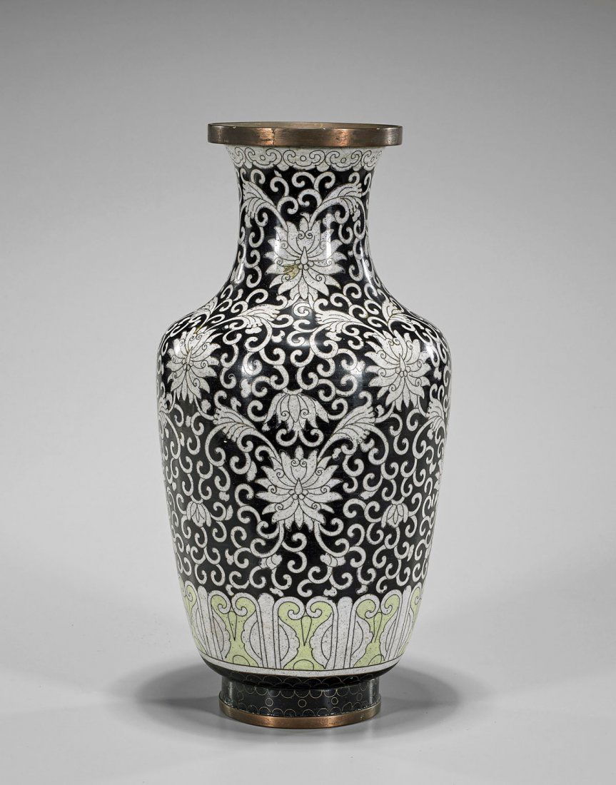 Old Chinese Cloisonne Enamel Vase (1 of 1)