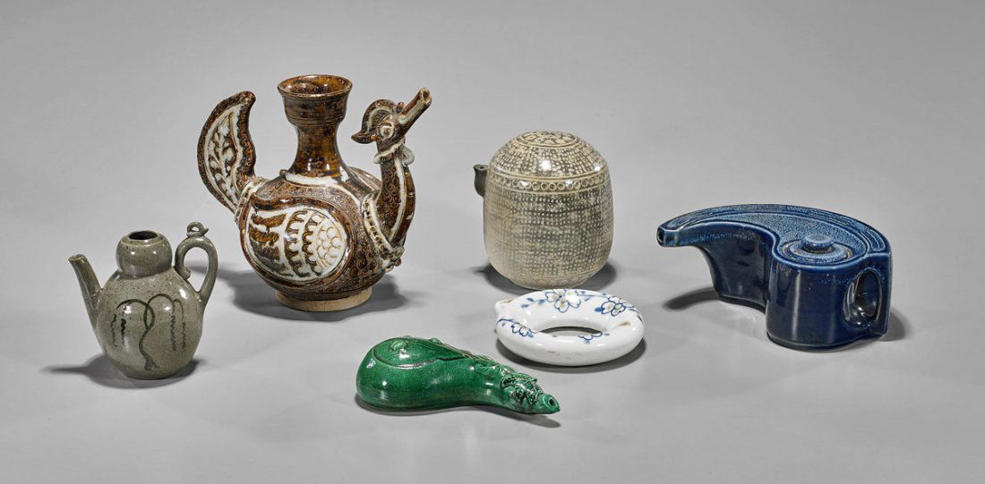 Six Various Ceramics: Waterdroppers & Ewers (1 of 1)