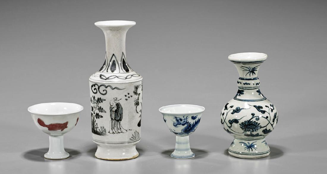 Four Ming-Style & Yuan-Style Porcelains (1 of 1)