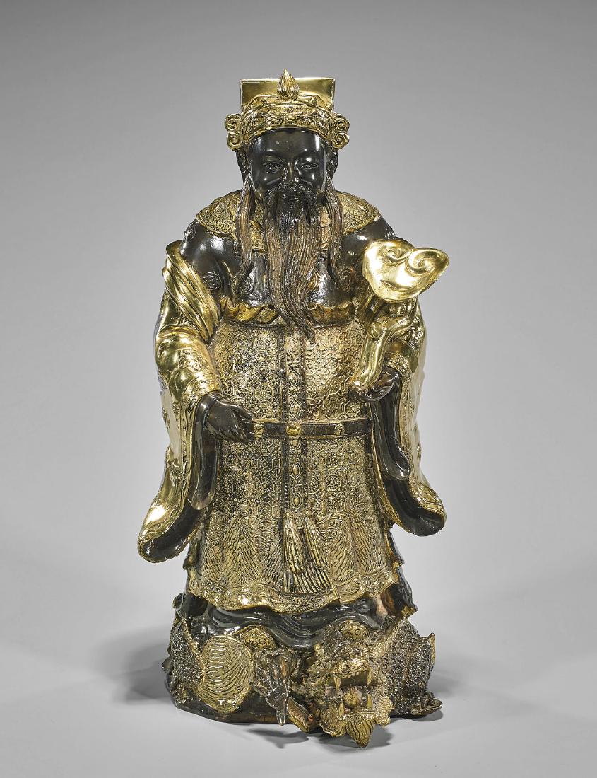 Chinese Gilt Bronze Star God (1 of 1)