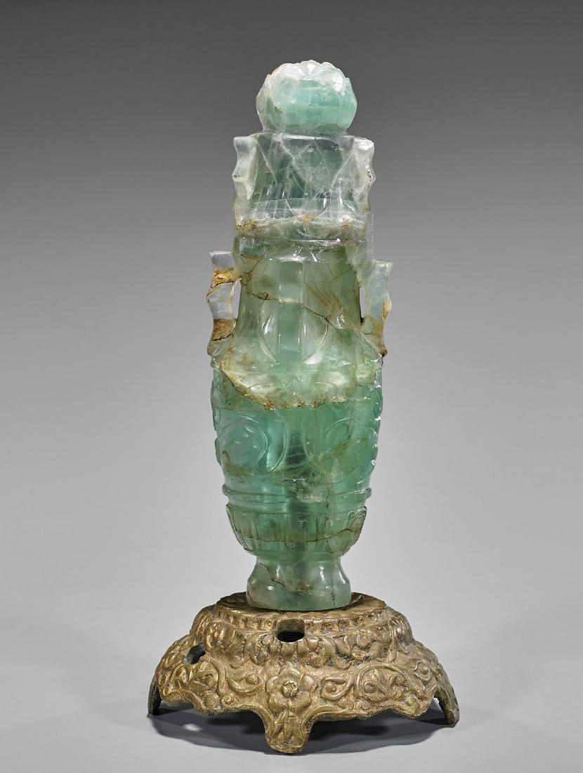 Antique Chinese Carved Fluorite Urn (1 of 1)