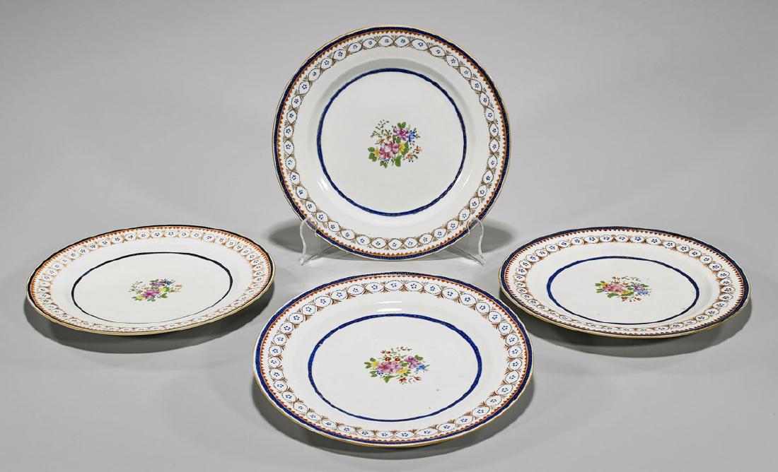 Set of Four Antique Export Porcelain Plates (1 of 1)