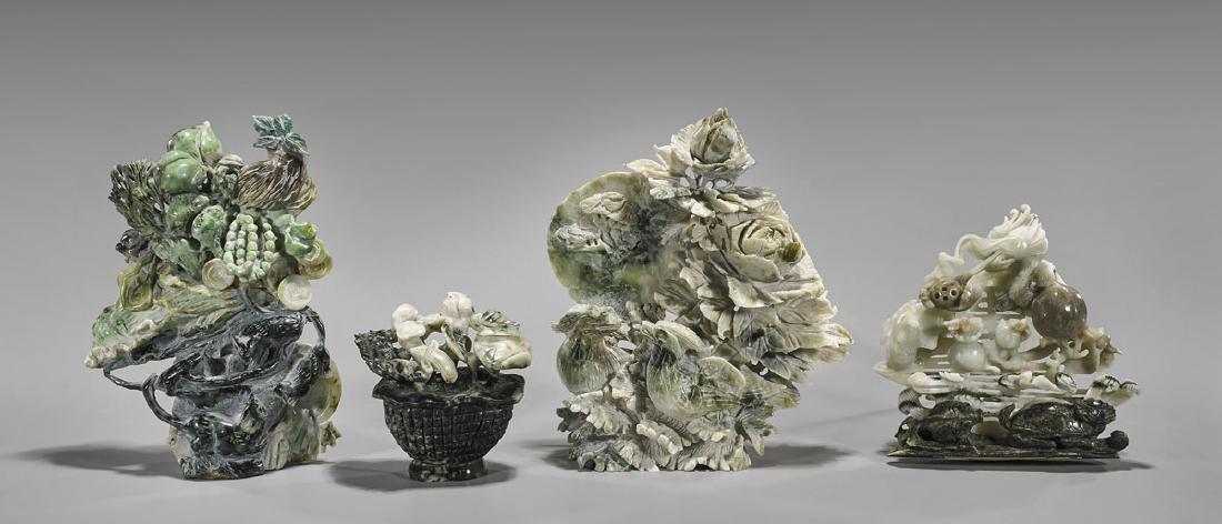 Four Chinese Carvings: Flora & Fauna (1 of 1)