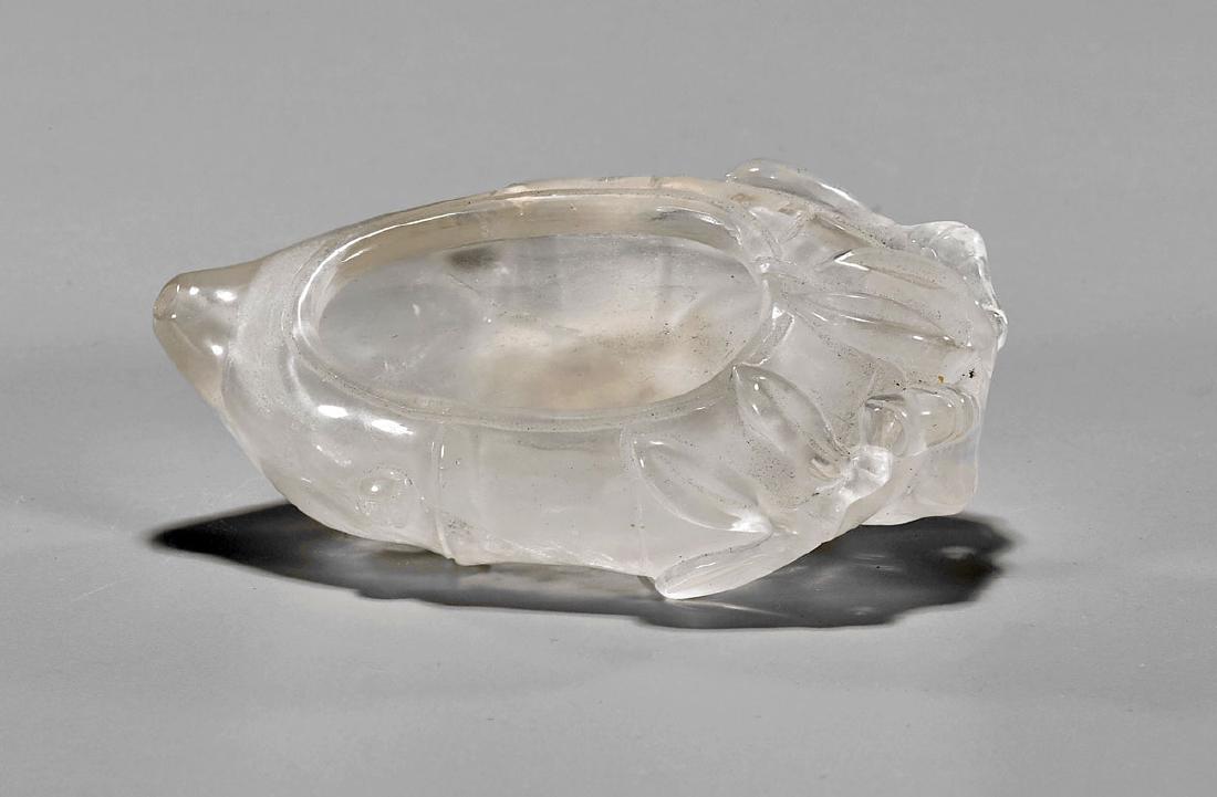 Chinese Carved Rock Crystal Brushwasher (1 of 1)