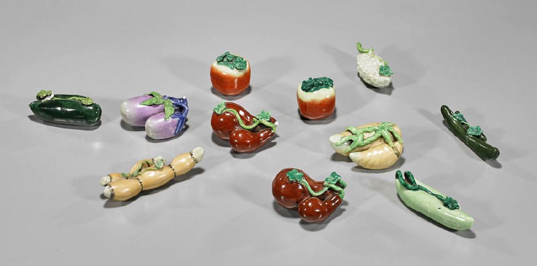 Group of Old Chinese Ceramic Vegetables (1 of 1)