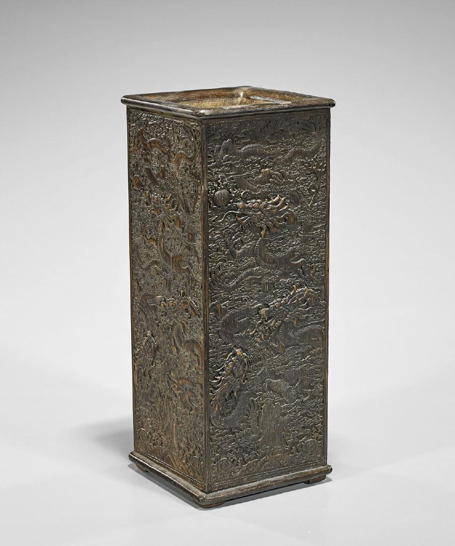 Elaborately Carved Bamboo Brushpot (1 of 1)