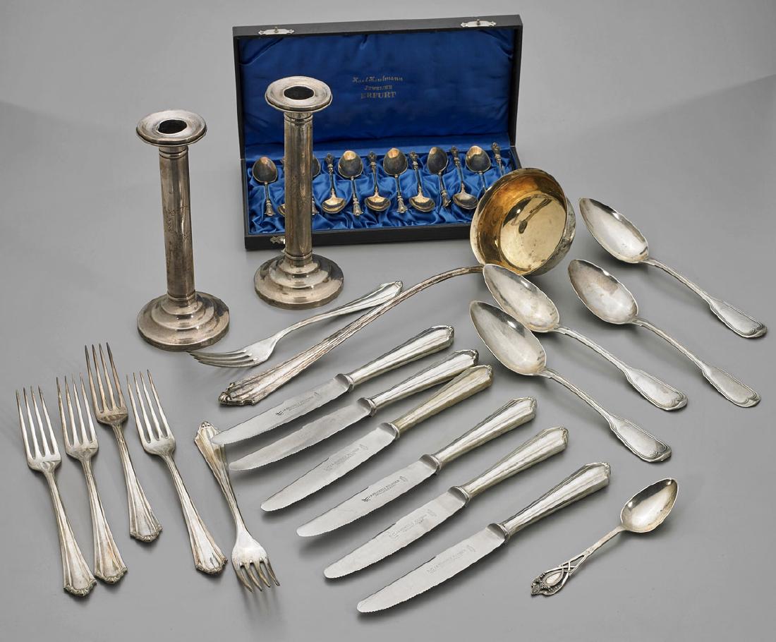 Collection of Silver Utensils & Candlesticks (1 of 2)