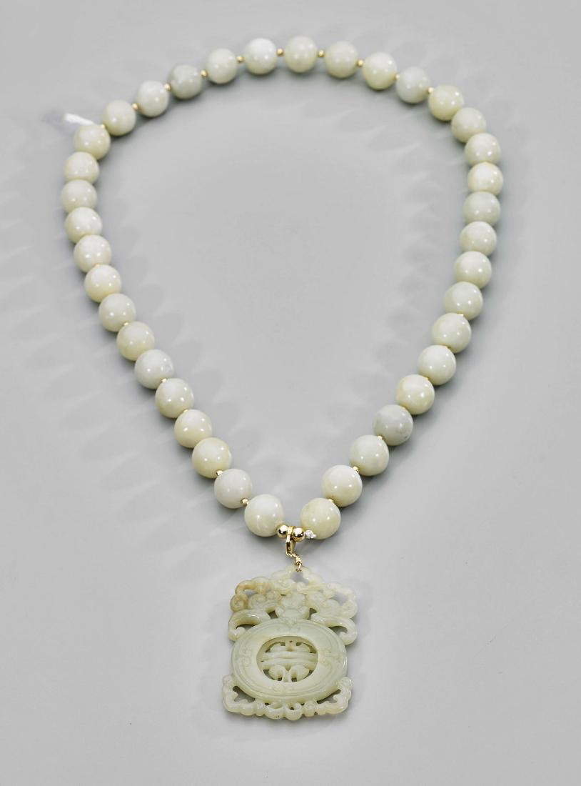 Chinese Carved Jade or Hardstone Plaque (1 of 1)