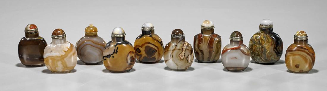 Collection of Well-Hollowed Agate Snuff Bottles (1 of 1)