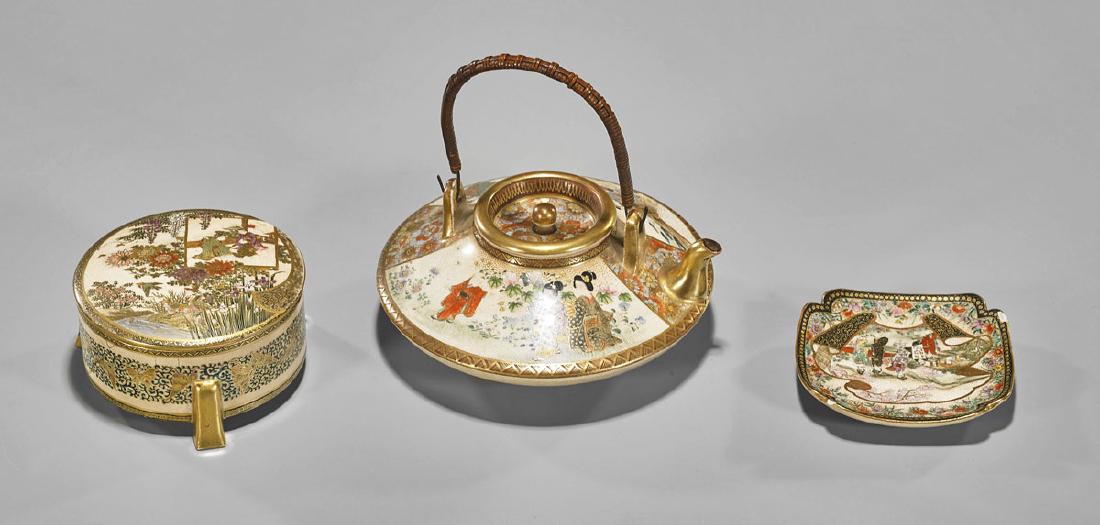 Three Antique Japanese Satsuma Pieces (1 of 3)