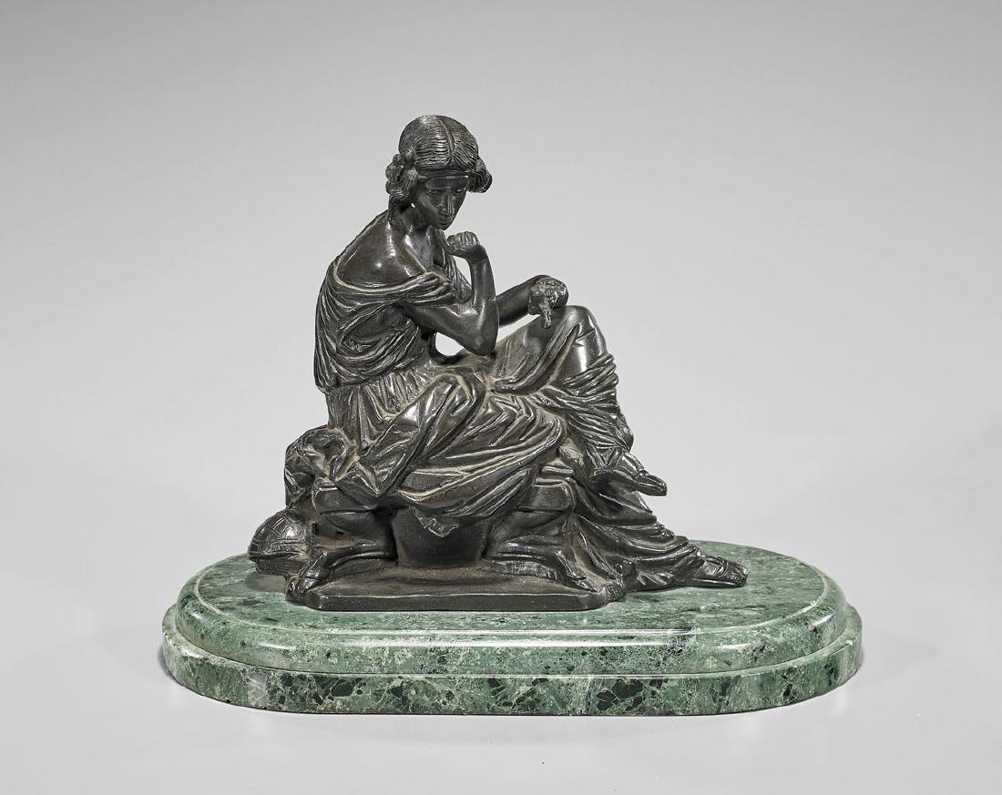 Classical-Style Bronze of a Seated Woman (1 of 1)