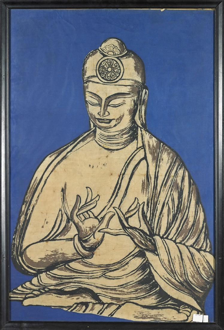 Two Framed Prints: Buddhist Figures (1 of 2)