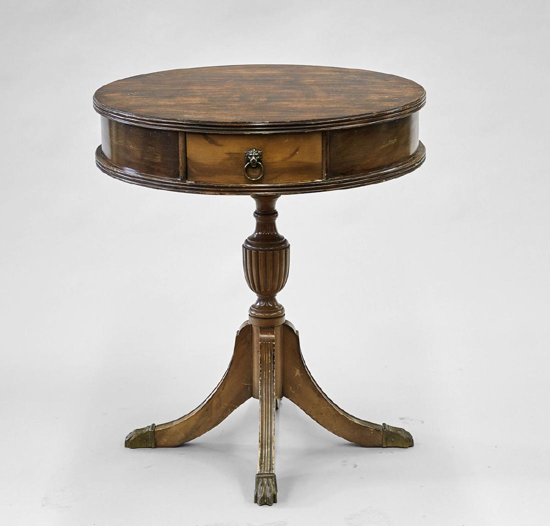 Small Wood Drum Table (1 of 1)