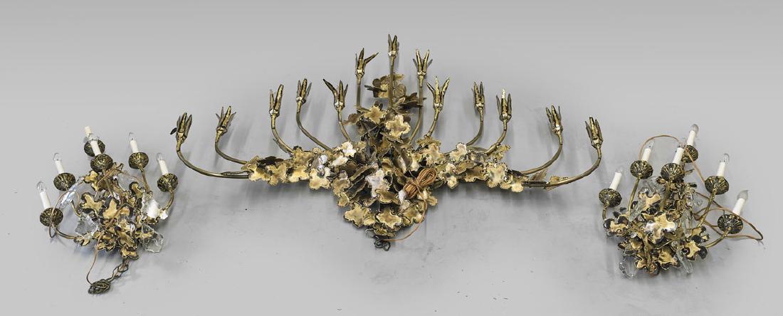 Three Midcentury Brutalist Wall Sconces (1 of 1)