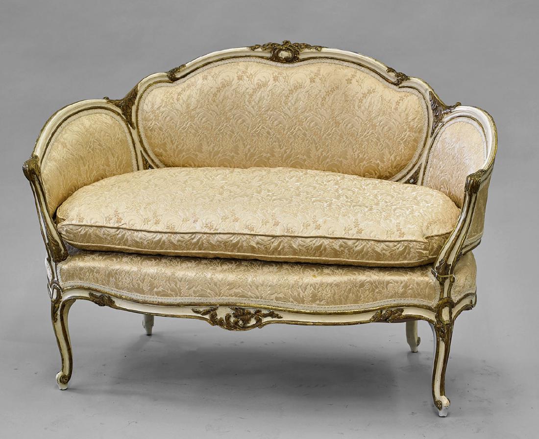 Rococo-Style Carved Gilt Wood Sofa (1 of 1)