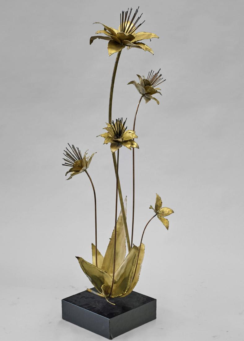 Massive Brutalist-Style Kinetic Flower Sculpture (1 of 1)