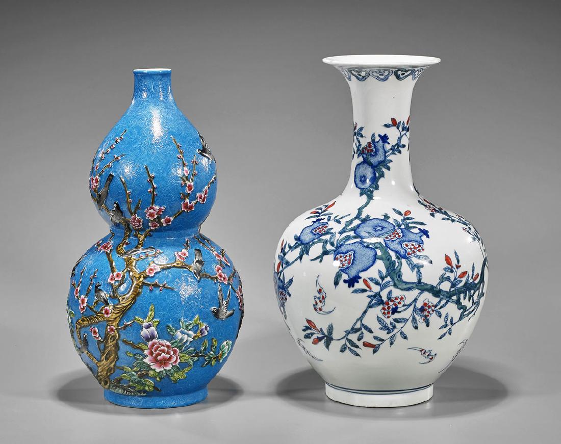 Two Qing-Style Porcelain Vases (1 of 2)