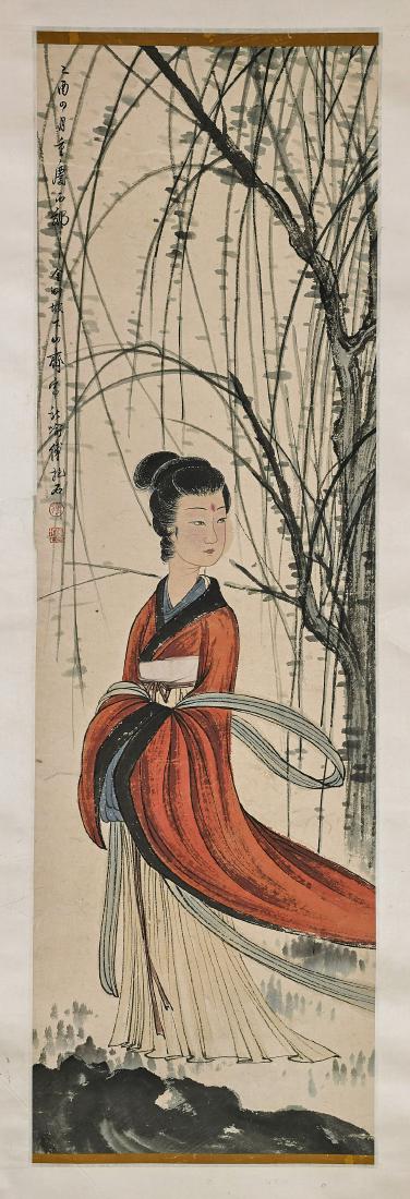 Two Chinese Paper Scrolls: Beauties (1 of 5)