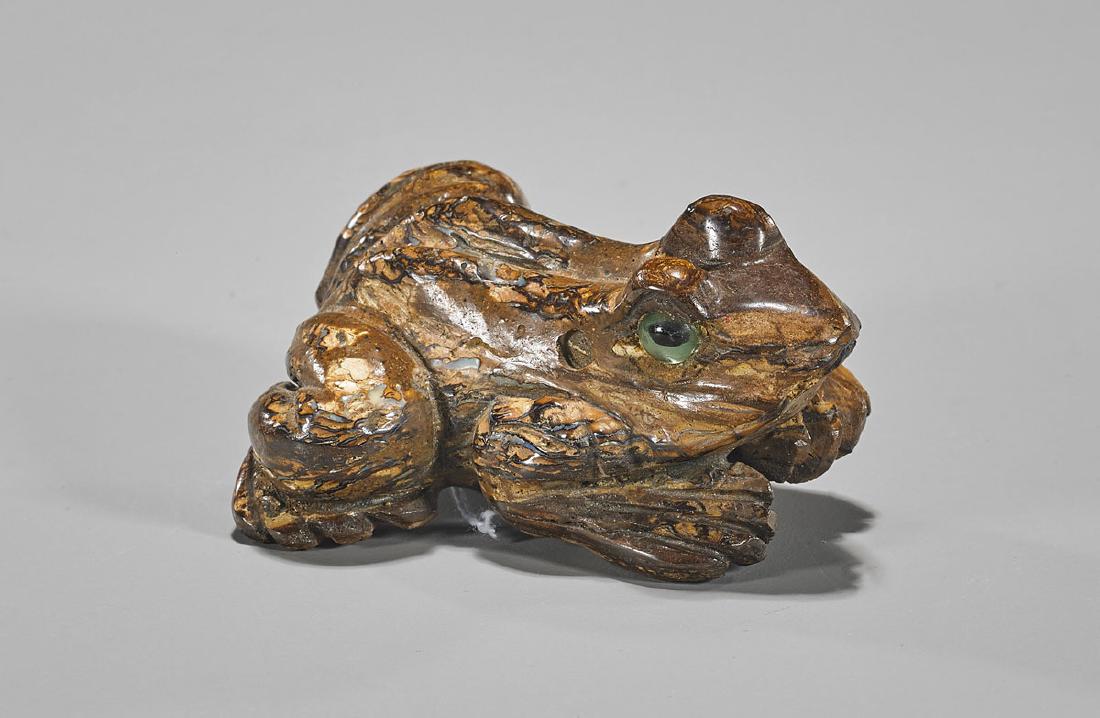 Carved Boulder Opal Frog (1 of 1)