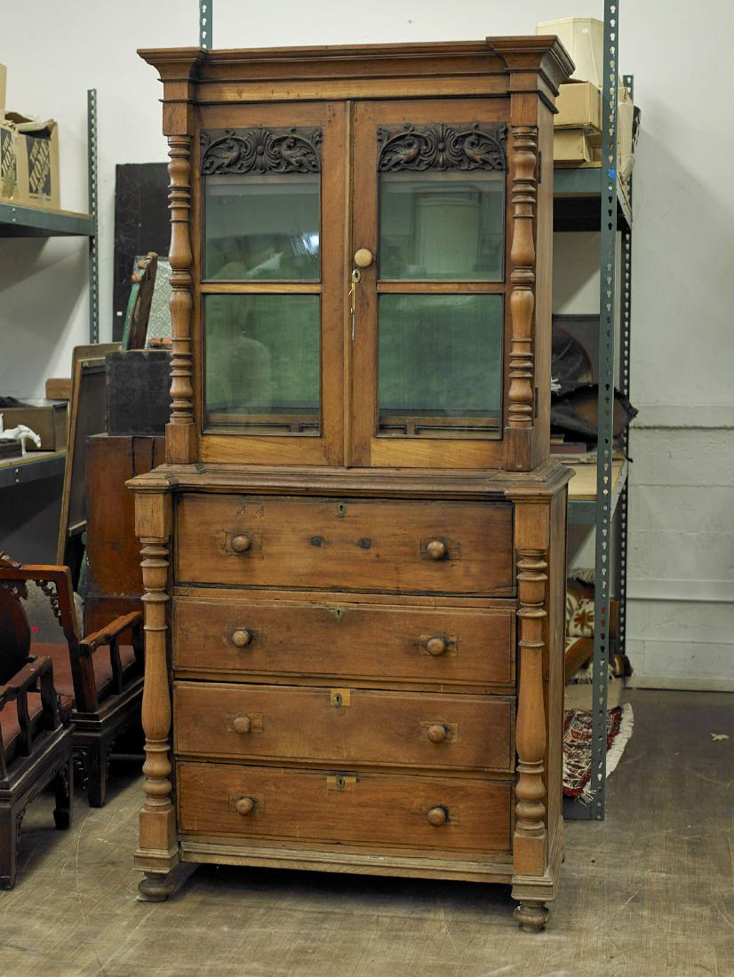 Large Country-Style Buffet Hutch (1 of 2)