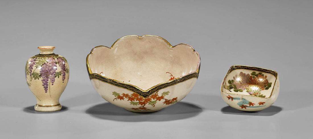 Three Pieces of Antique Japanese Satsuma (1 of 3)