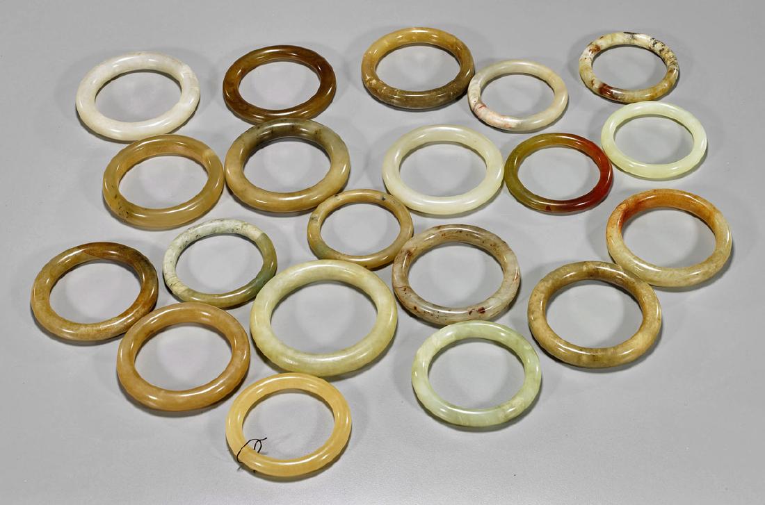 Group of Twenty Chinese Carved Bangles (1 of 1)
