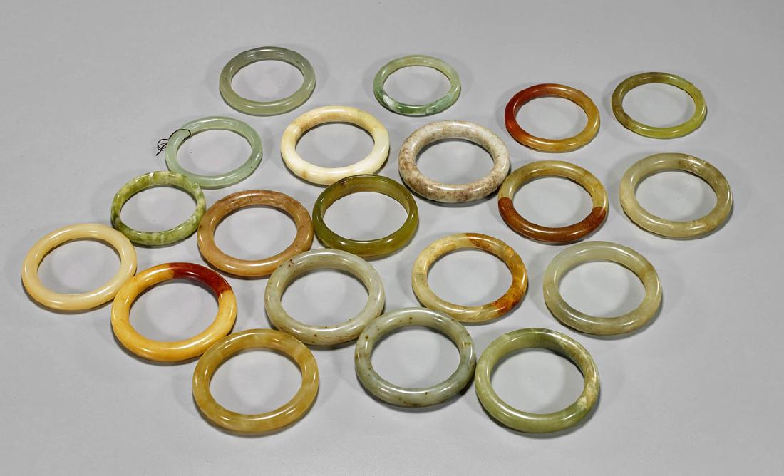 Group of Twenty Chinese Carved Bangles (1 of 1)