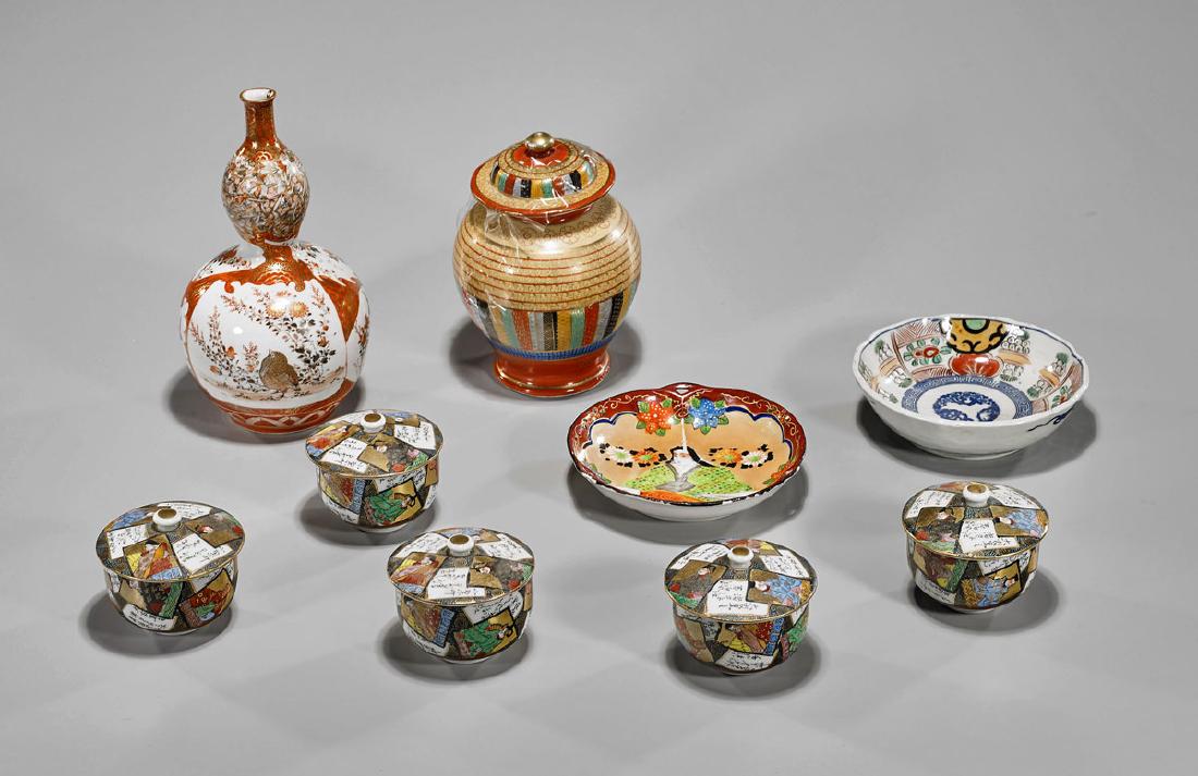 Group of Nine Japanese Ceramic Items (1 of 1)