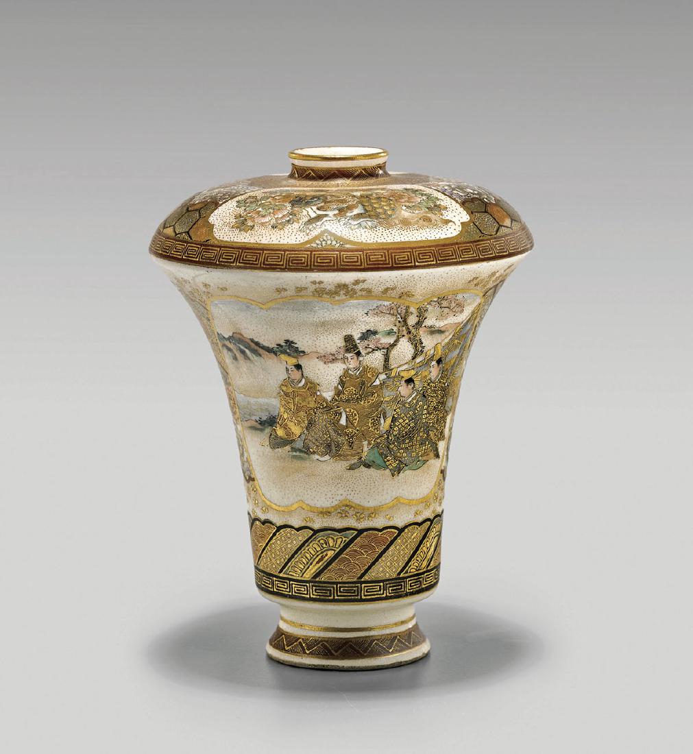 ANTIQUE KIZAN SATSUMA VASE (1 of 4)