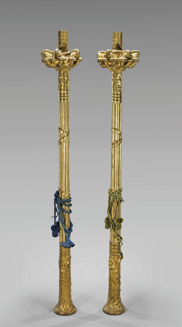 PAIR TALL NEOCLASSICAL-STYLE TORCHIERES (1 of 1)