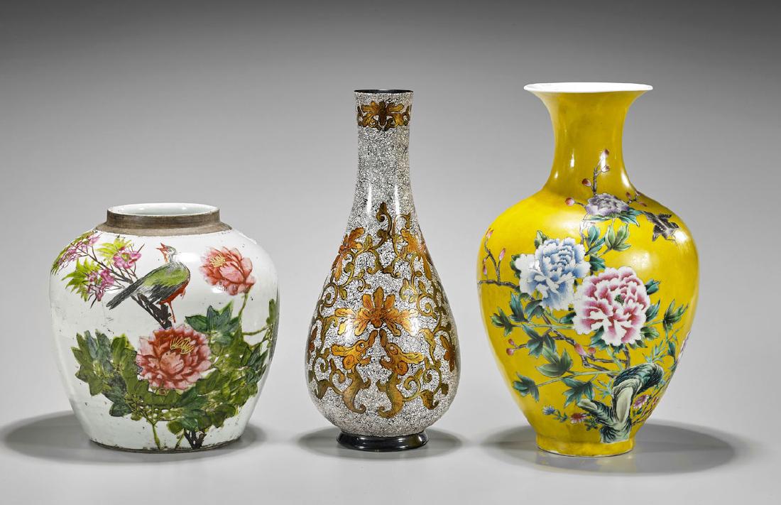 Three Chinese & Vietnamese Items: Vases & Jar (1 of 2)
