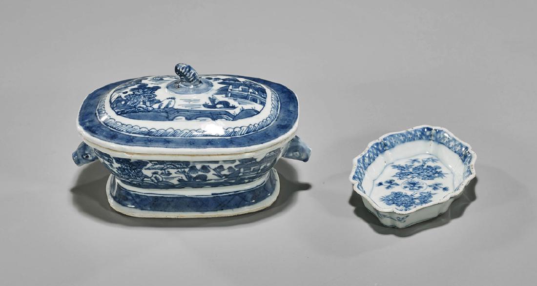 Antique Export Porcelain Tureen & Dish (1 of 1)