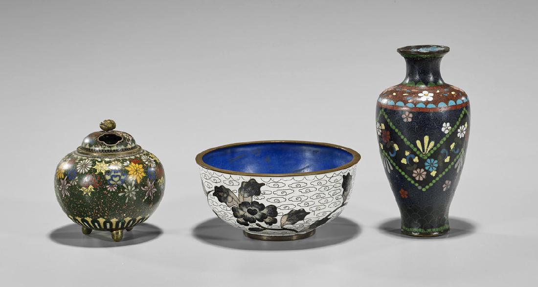 Three Old & Antique Cloisonne Pieces (1 of 1)