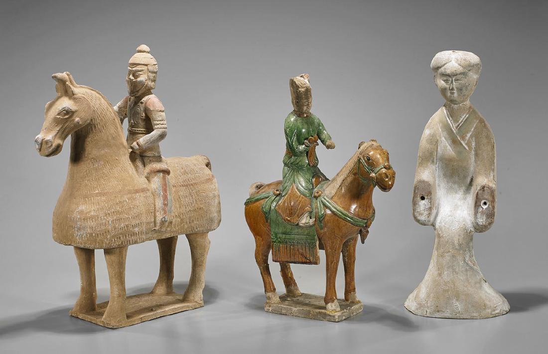 Three Chinese Figural Pottery Pieces (1 of 1)