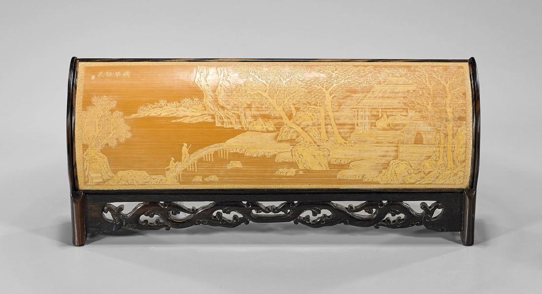 Chinese Carved Bamboo Wrist Rest (1 of 2)