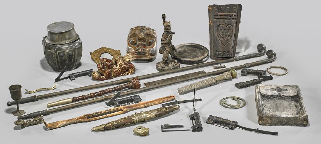 Large Collection of Wood, Stone & Metalwork Items (1 of 1)