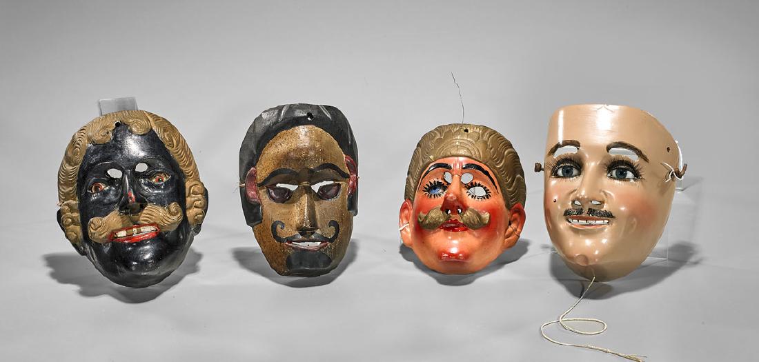 Four Guatemalan & Mexican Carnival Masks (1 of 1)