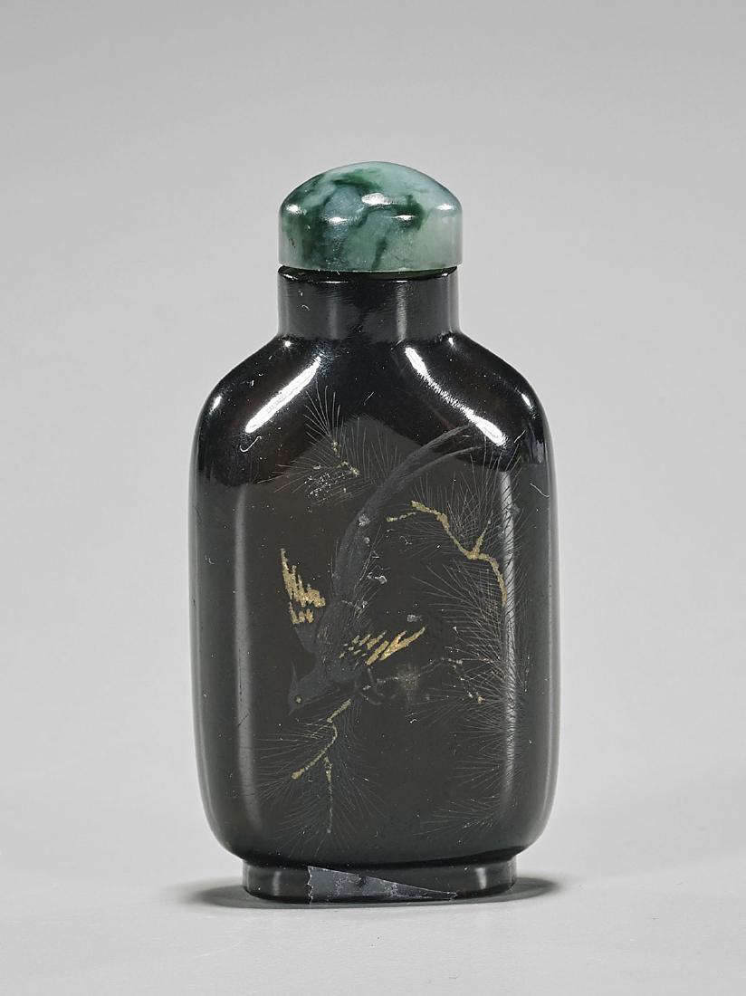 Antique Smoky Quartz Snuff Bottle (1 of 1)