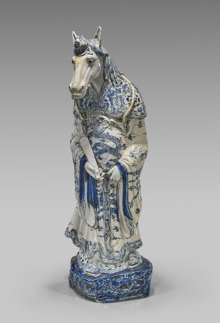Tall Early Republic Porcelain Horse Figure (1 of 4)