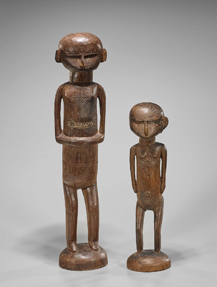 Pair Oceanic Carved Wood Figures (1 of 1)