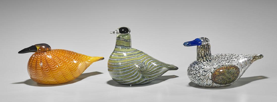 Three Finnish Art Glass Birds (1 of 1)
