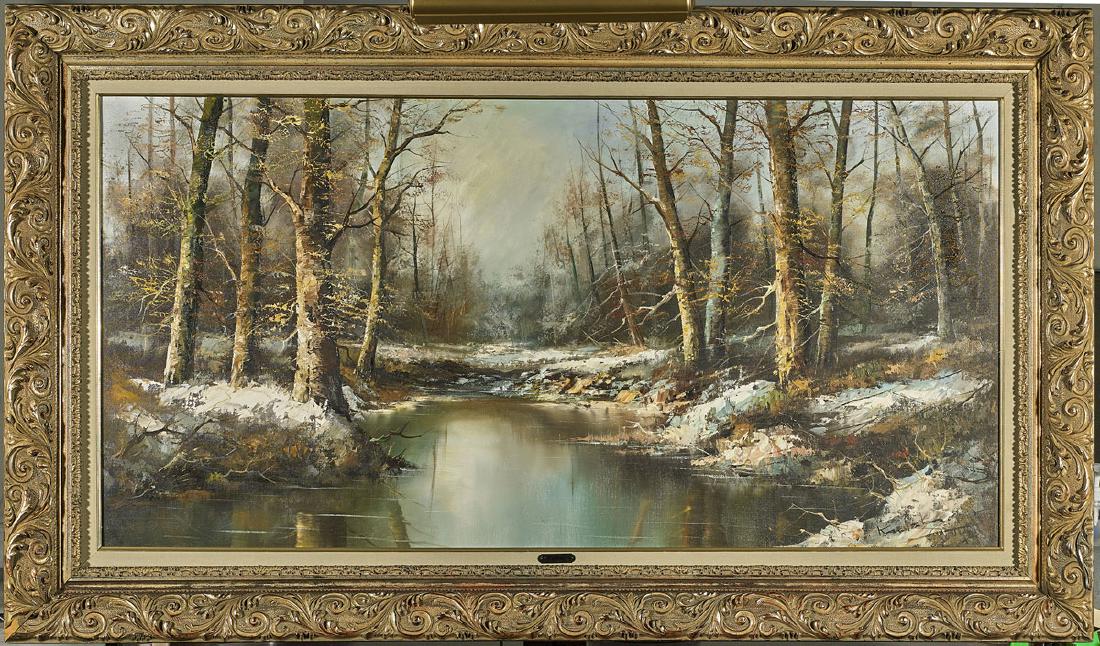 Massive Oil Painting by Joseph Karlsbader: Winter (1 of 2)
