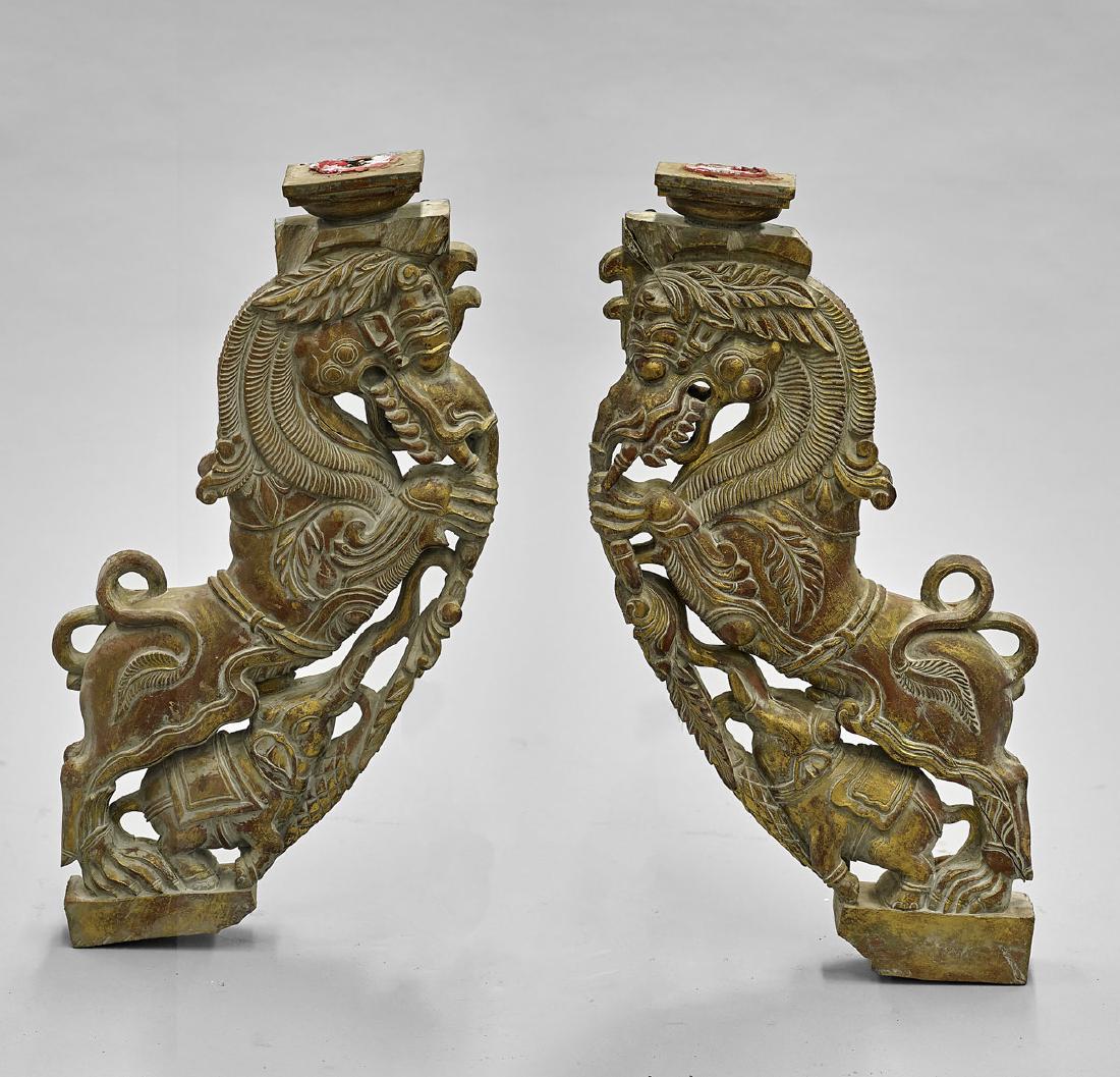 Pair Southeast Asian-Style Corbels/Candlesticks (1 of 1)