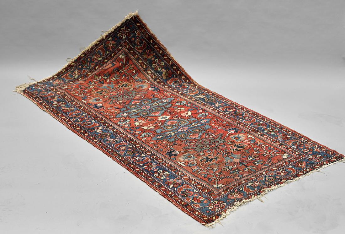 Large Floral Woven Wool Rug (1 of 1)